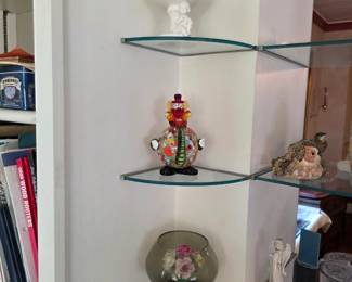 Vintage Murano Glass 7" Clown Confetti Art Glass Mid-Century Modern