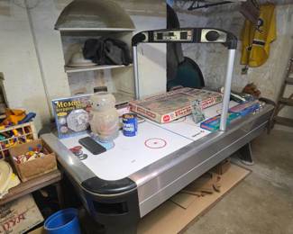 Air hockey table.