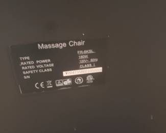 Massage chair info
