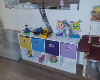 Cubicle Filled with many toys