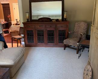 Sideboard with metal scroll doors great piece this can also be painted