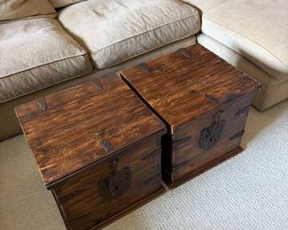 Two decorative storage chest