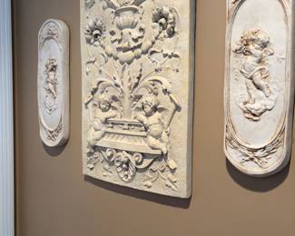 Stone decorative wall plaques