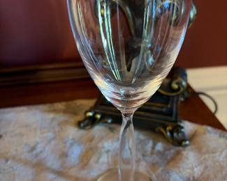 Set of 12 wine /crystal glasses with a unique stem