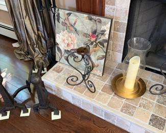 Andirons and fire place tools