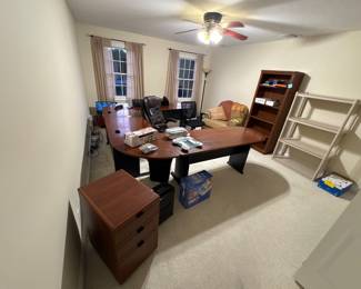 Desk book cases and plastic shelf 