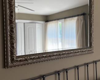 Mirror and pottery metal headboard great look