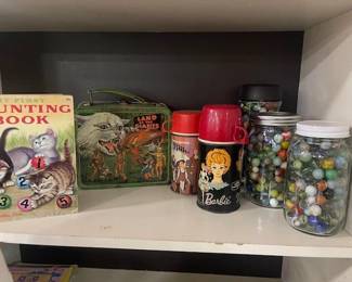 Fun vintage toys, games, marbles, books