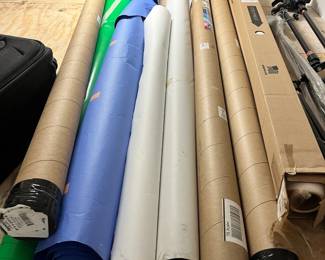 paper rolls, photo backdrops