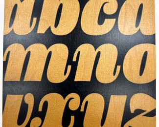Eames Century Modern Font Collection Limited Edition Print On Wood Block Lot #: 10