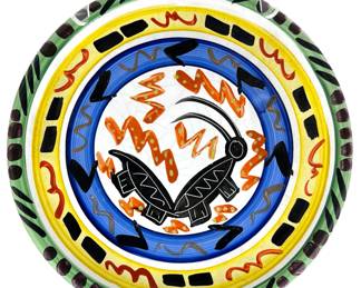 Clementina Van Der Walt (1989 South Africa) Hand Painted Ceramic Plate, Signed Lot #: 30