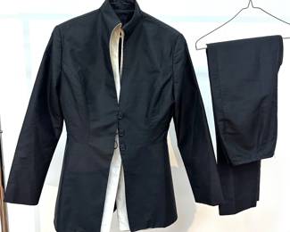 Pilar Rossi (Spanish) Custom Made Silk Suit: Jacket & Pants, Size Small Lot #: 22