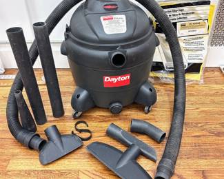 Datron Wet Dry Vaccuum Shop Vac With Accessories & Extra Bags Lot #: 115