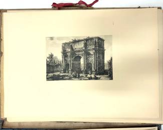 Giovanni Battista Piranesi (B1720 Italy) Book Of 24 Original Etchings Of Roman Monuments & Architecture Lot #: 26