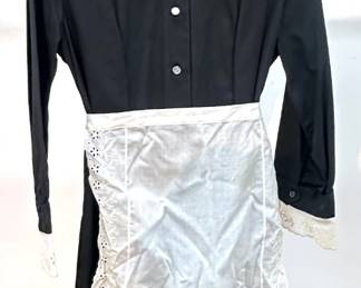 Authentic Antique Maid's Uniform With Headband & Apron By White Swan Uniforms Lot #: 59