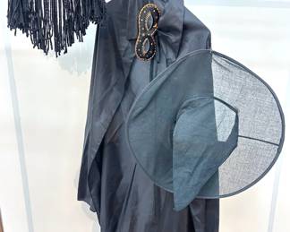 Vintage Witch Costume With Home Made Wig, Hat & Mask Lot #: 60