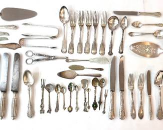 Assorted Vintage Silver Plate Cutlery & Utencils Lot #: 92