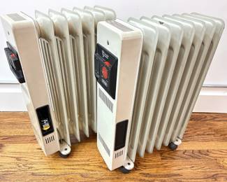 2 Delonghi Space Heaters On Wheels Lot #: 132