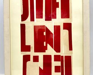 Wayne Bartlett (2011 American) Typography Collage Lot #: 9