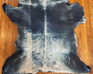 5 Blue Dyed Fur-On Horse Hides From Italy, About 30 Square Feet Lot #: 21