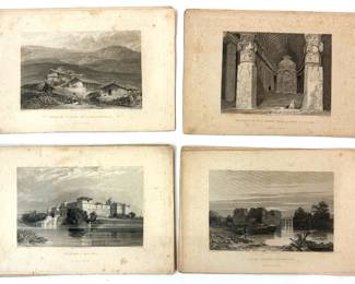 Set 25 Antique 1830 Small Etchings By Fisher Son & Co, London Lot #: 27