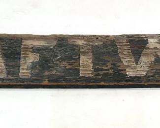 Vintage Hand Painted "Shaftway" Sign Lot #: 63