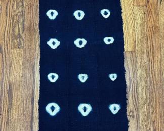 Hand Made Indigo Table Runner Or Small Rug 63x15 Lot #: 103