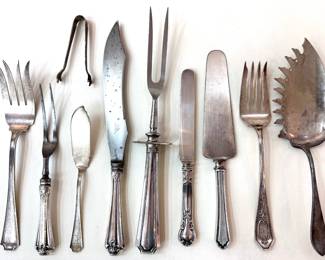 10 Assorted Sterling Silver Cutlery & Utensils (Total Weight 25 Ounces) Lot #: 14