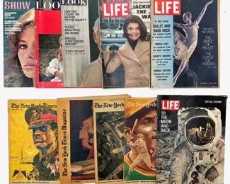 11 Vintage 1970s Magazines: New York Times Magazine, Look & Life Lot #: 97