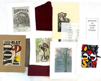 15 Original Art Prints From Various Artists - 1998 Manhattan Graphics Center Portfolio In Leather Portfolio Lot #: 34