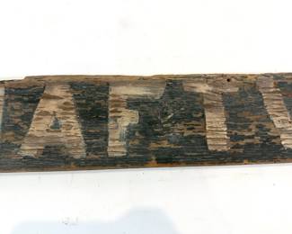 Vintage Hand Painted "Shaftway" Sign Lot #: 63