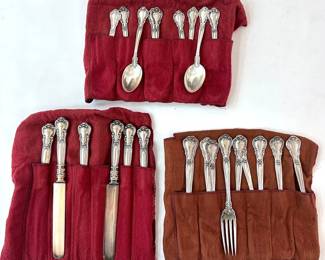 Set Vintage Sterling Silver E.J. Scheer Cutlery - 25 Pieces (Total Weight 43 Ounces) Lot #: 8