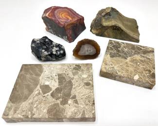 11 Natural Stones: Snowflake Obsidian, Jasper, Wonder Stone, Marble & More Lot #: 70