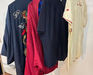 Vintage Japanese Tops: 2 Kimonos & 2 Blouses Lot #: 110