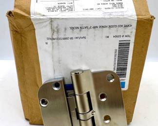 10 New In Box Hoppe Adjustable Guide Hinges, NRP 3 Inch In Satin Nickel Lot #: 123