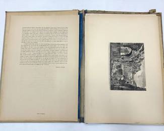Giovanni Battista Piranesi (B1720 Italy) Book Of 24 Original Etchings Of Roman Monuments & Architecture Lot #: 25