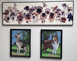More dog themed art Perfect for dog trainers Or groomers Or any dog lover Including Rintintin and Lassie