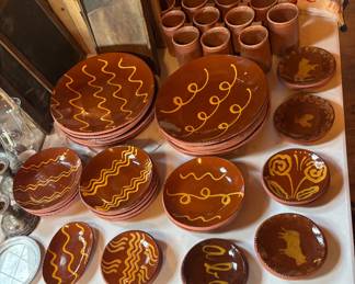 Breininger German Red ware plates