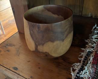 Hand turned wood bowl