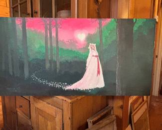 Painting of ladies in the woods