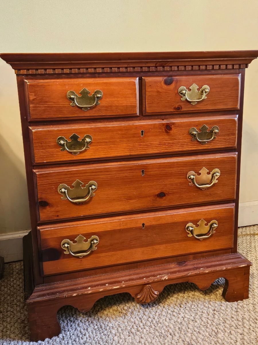 Large nightstand that matches the four poster bed