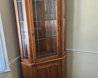 Corner china cabinet