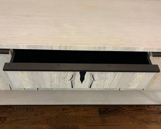 F1 - $1,250. Arhaus, Nika Spalted Oak Buffet. Measures 68" x 18.5" x 36" tall. Excellent condition.