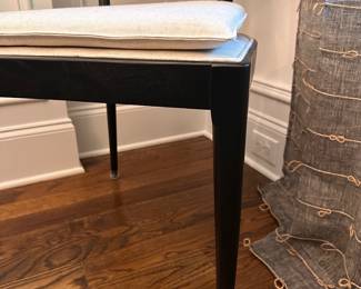 F3 - $1600. Set of 8! Crate & Barrel (Made to Order) Libby Cane Dining Chairs - Black with Natural Cane. Still on website! Excellent condition! Measures 19.75" x 20" x 36" tall.
