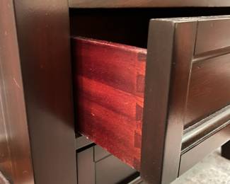 F11 - $350 PAIR of Pottery Barn "Hudson" Nightstands. Measures 26" wide x 20" deep x 30.25" tall.