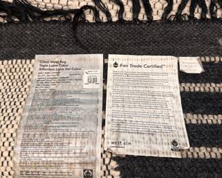F38 - $150. Colca Wool Runner from West Elm. Measures 32" x 110" long. Overall very good condition - does have a few cut threads in a couple places, see photos!