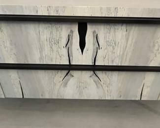 F1 - $1,250. Arhaus, Nika Spalted Oak Buffet. Measures 68" x 18.5" x 36" tall. Excellent condition.