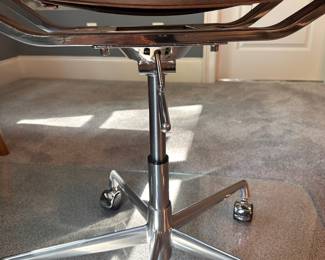 F53 - $950. Restoration Hardware Oviedo Leather Desk Chair (it's either the Chestnut or Cocoa colored leather). Adjustable Rolling Office Chair. Measures 23" wide x 25" deep. Height can be 18-24". Very comfortable!
