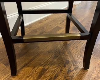 F30 - $40. Single Striped Chair. Measures 22.5" x 20" x 26" floor to seat. 38" floor to top of back.