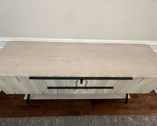 F1 - $1,250. Arhaus, Nika Spalted Oak Buffet. Measures 68" x 18.5" x 36" tall. Excellent condition.